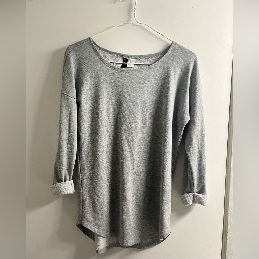 H&M Heather Gray Women's Long Sleeve Tee